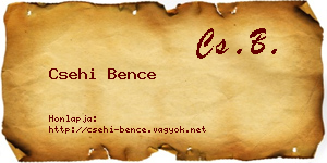 Csehi Bence névjegykártya